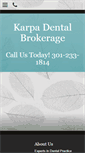Mobile Screenshot of karpadentalbrokerage.com